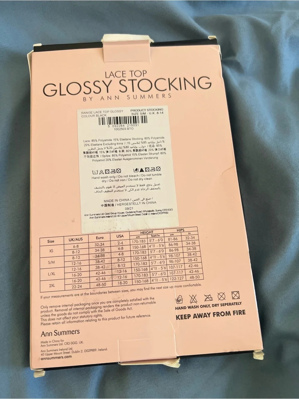 Ann Summers Lace Top Glossy Stockings